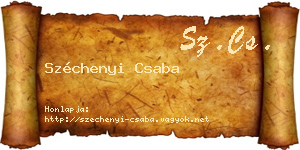 Széchenyi Csaba névjegykártya