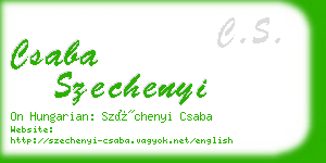 csaba szechenyi business card
